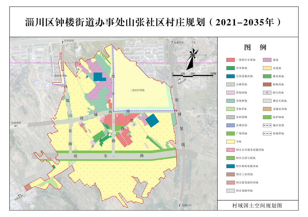 关于《淄川区钟楼街道办事处山张社区村庄规划(2021—